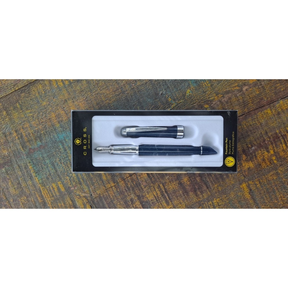 Cross Fountain Pen New In Box Aventura Starry Blue